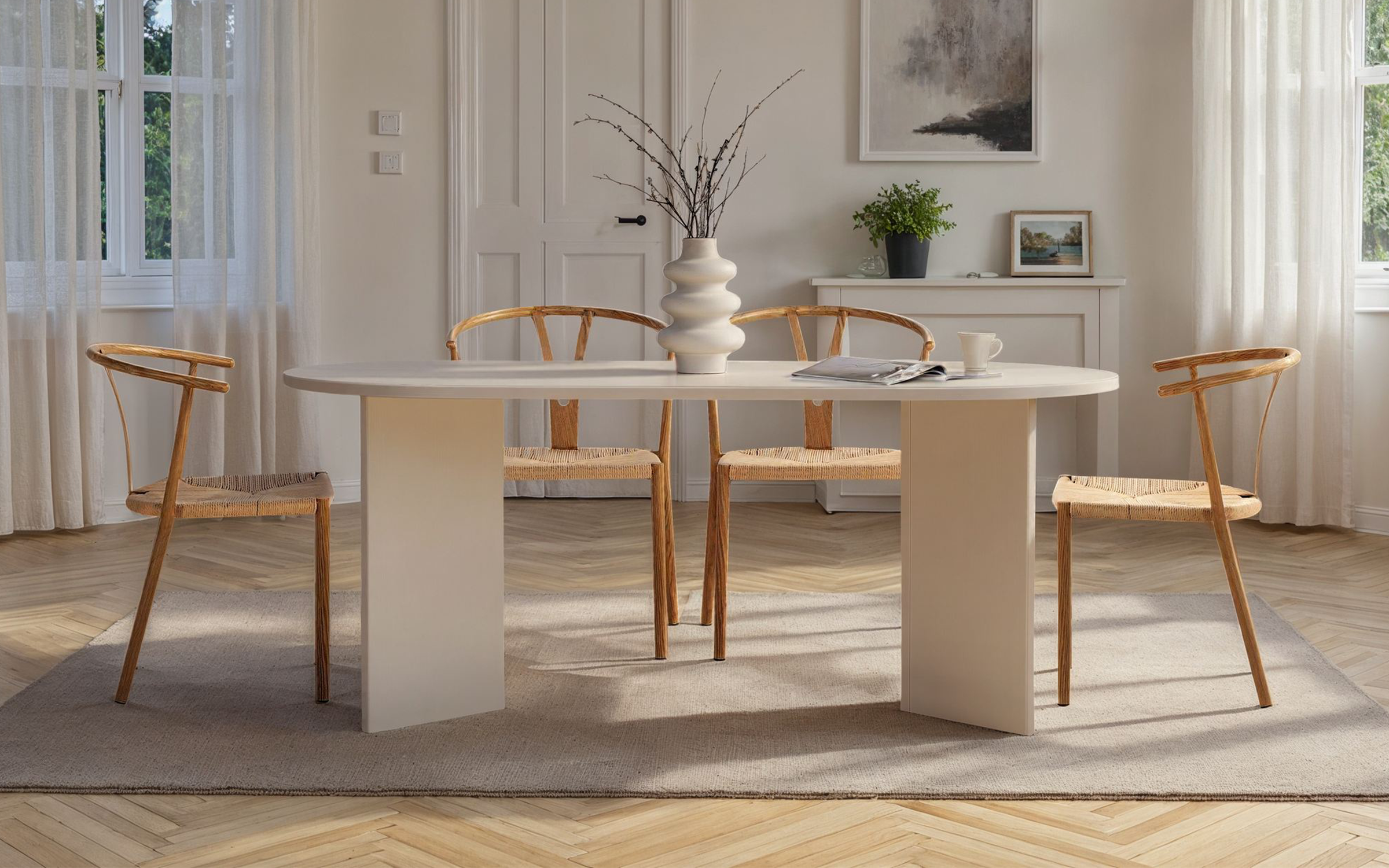 Dining table Sablin, white  3